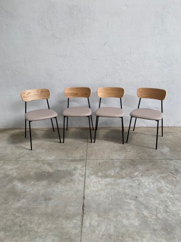 sedia legno e similpelle CSE003