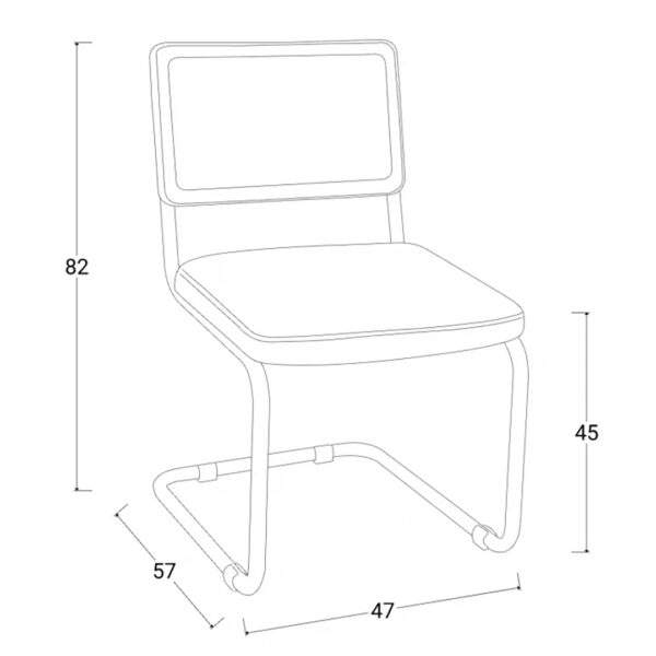 sedia effetto rattan, similpelle, struttura cromo CSE005 - immagine 5