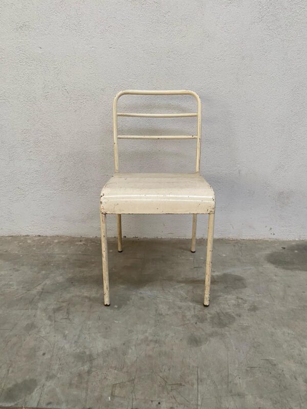 sedia in metallo bianco VSE004