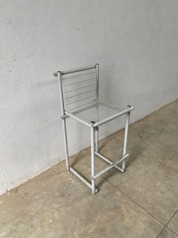 Sgabello alto grigio in metallo SV010 - immagine 3