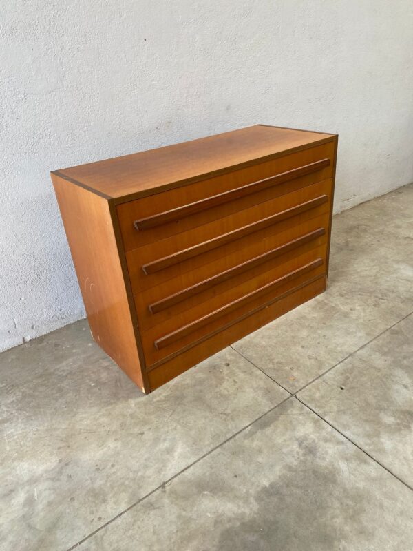 Cassettone vintage con cassetti  e comodini coordinati anni 70 - immagine 2