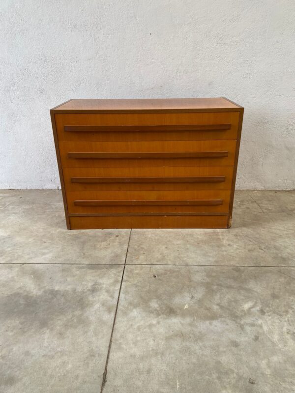 Cassettone vintage con cassetti  e comodini coordinati anni 70