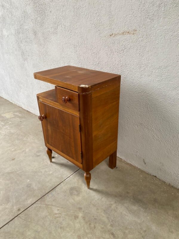 Comodino anta singola e cassetto in ciliegio anni 50/60 VM010 - immagine 2