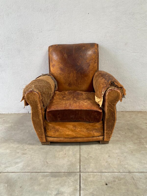 Poltrona vintage in pelle VP007