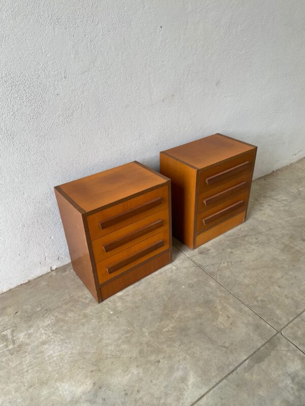 Cassettone vintage con cassetti  e comodini coordinati anni 70 - immagine 4
