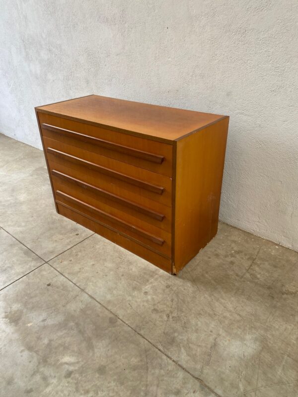 Cassettone vintage con cassetti  e comodini coordinati anni 70 - immagine 3