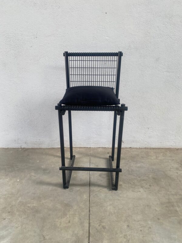 Sgabello alto nero in metallo SV009 - immagine 4