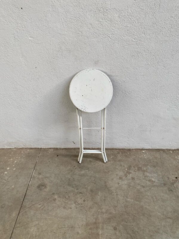 Sgabello industrial pieghevole in metallo bianco SV007 - immagine 4
