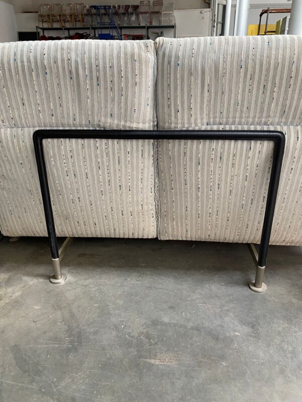 Divano vintage in velluto con struttura rivestita in pelle e testiere regolabili VD004 - immagine 3