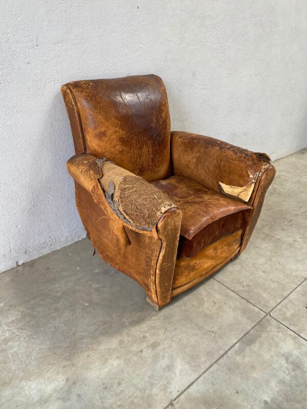 Poltrona vintage in pelle VP007 - immagine 2