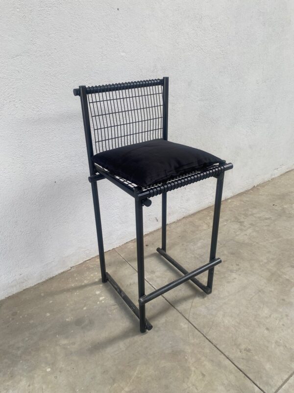 Sgabello alto nero in metallo SV009 - immagine 5