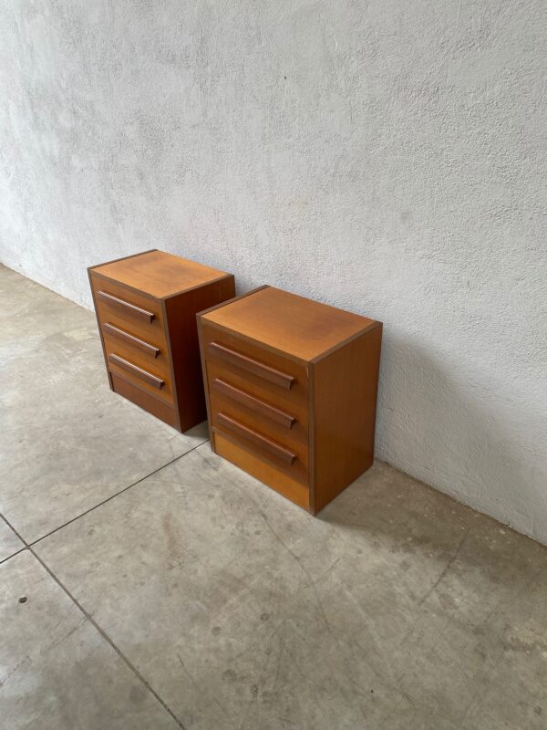 Cassettone vintage con cassetti  e comodini coordinati anni 70 - immagine 5